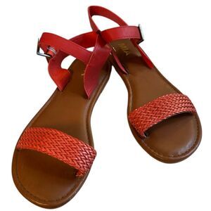 MIA Calista Braided Strap Sandals Burnt Orange Women's Size 8.5 NWOT